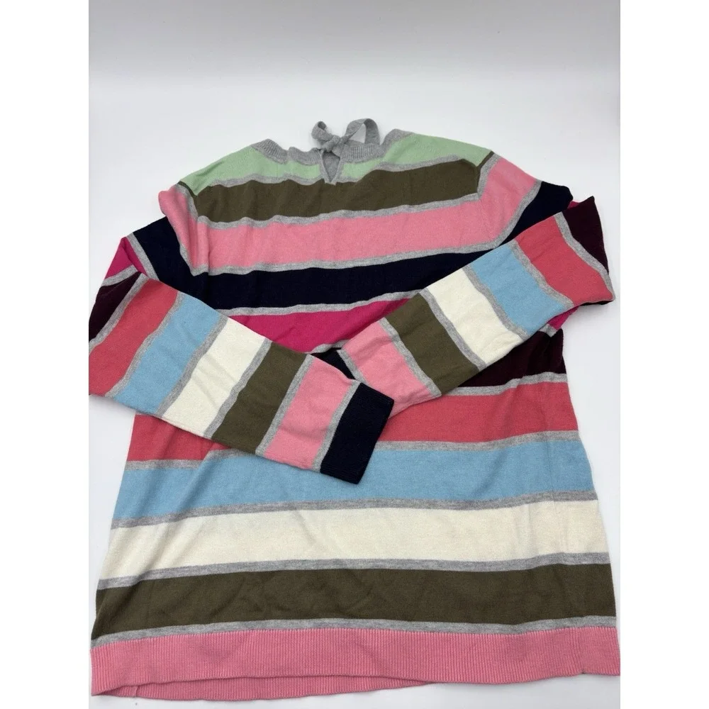 Talbots Supersoft Sweater Womens XL‎ Striped Cashmere Blend Lightweight Preppy